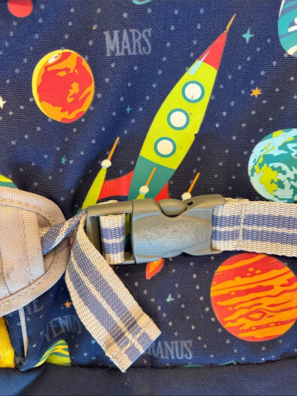 Pottery Barn Kids Navy Solar System Glow-In-The-Dark Mackenzie Backpack